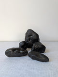 Set of Five Abstract Ceramic Sculptures in Dark Glaze, photograph 3