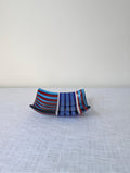 Ake Rodmek, Horizontal Bowl in Striped Art Glass, photograph 1