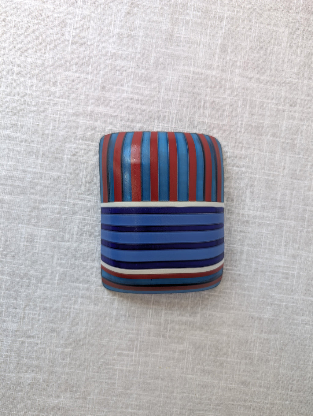 Ake Rodmek, Horizontal Bowl in Striped Art Glass, photograph 7