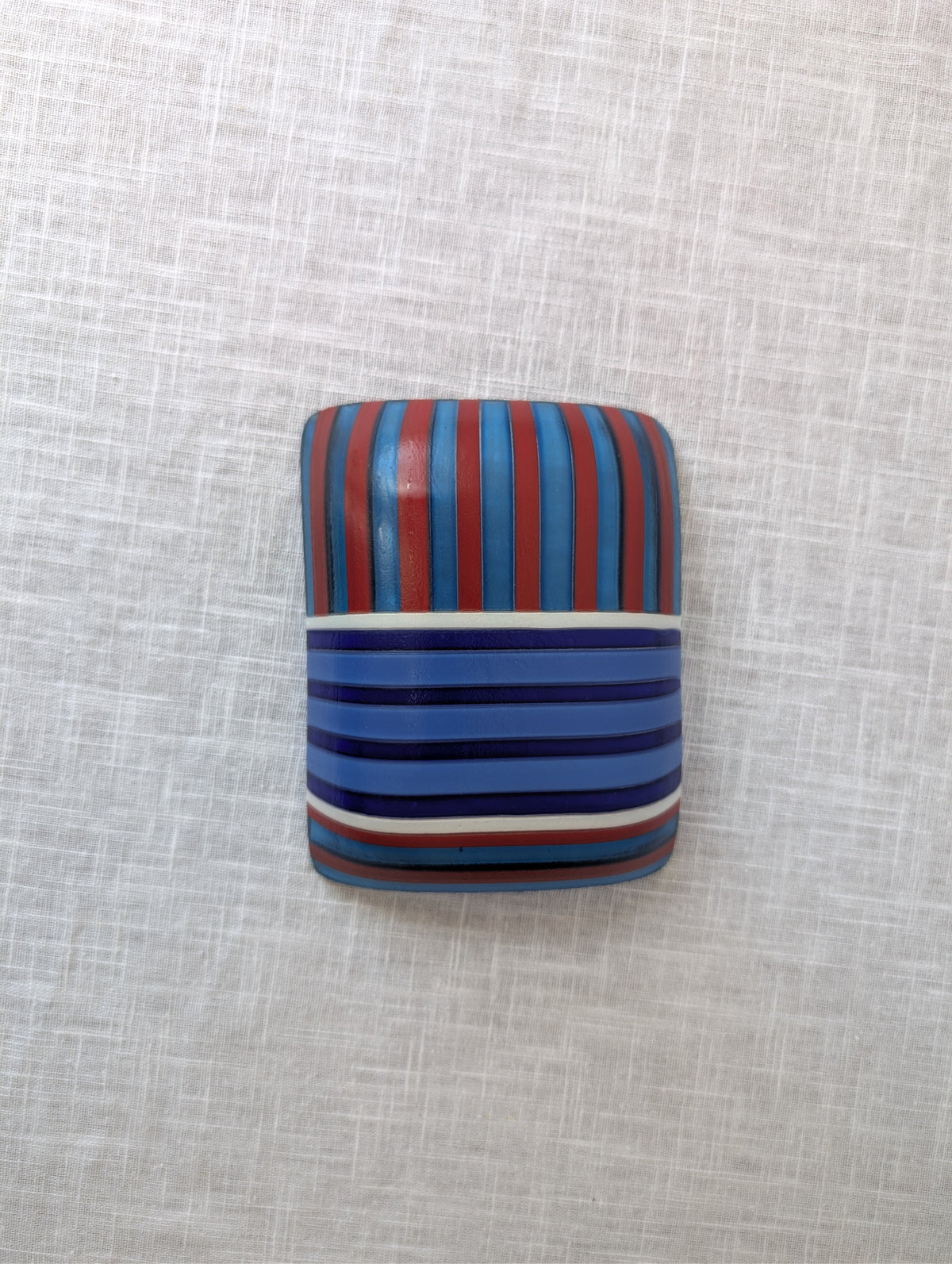 Ake Rodmek, Horizontal Bowl in Striped Art Glass, photograph 7