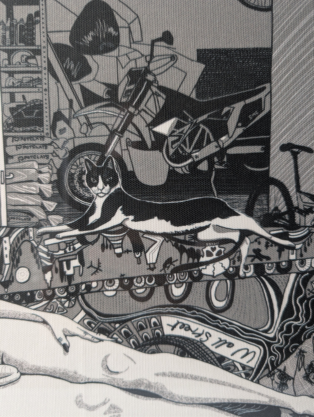 Grayson Perry, Reclining Artist, Framed Screen-Printed Textile, photograph 4