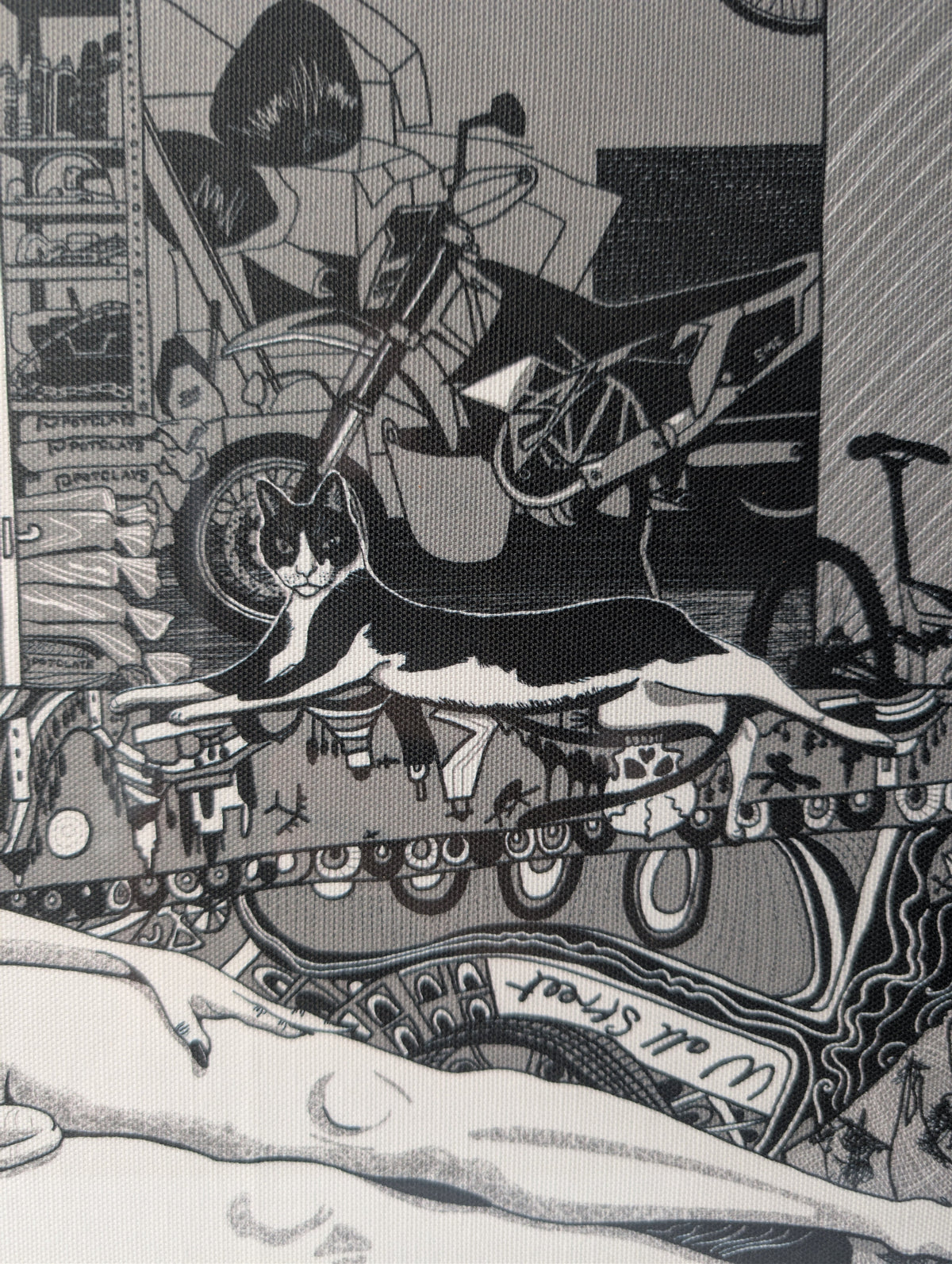 Grayson Perry, Reclining Artist, Framed Screen-Printed Textile, photograph 4