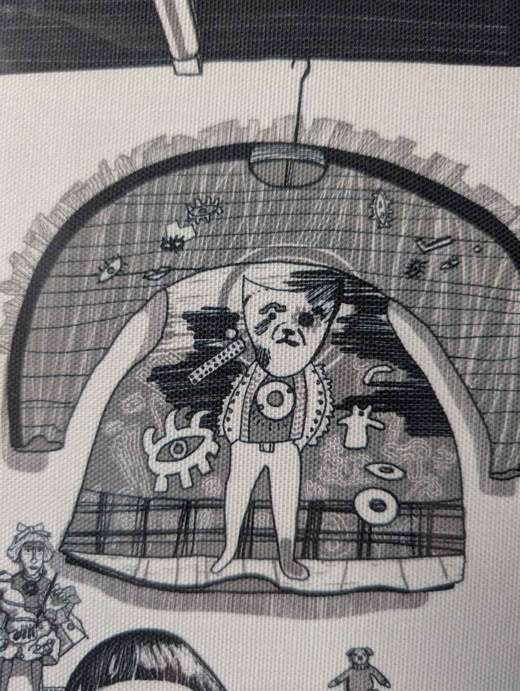 Grayson Perry, Reclining Artist, Framed Screen-Printed Textile, photograph 9