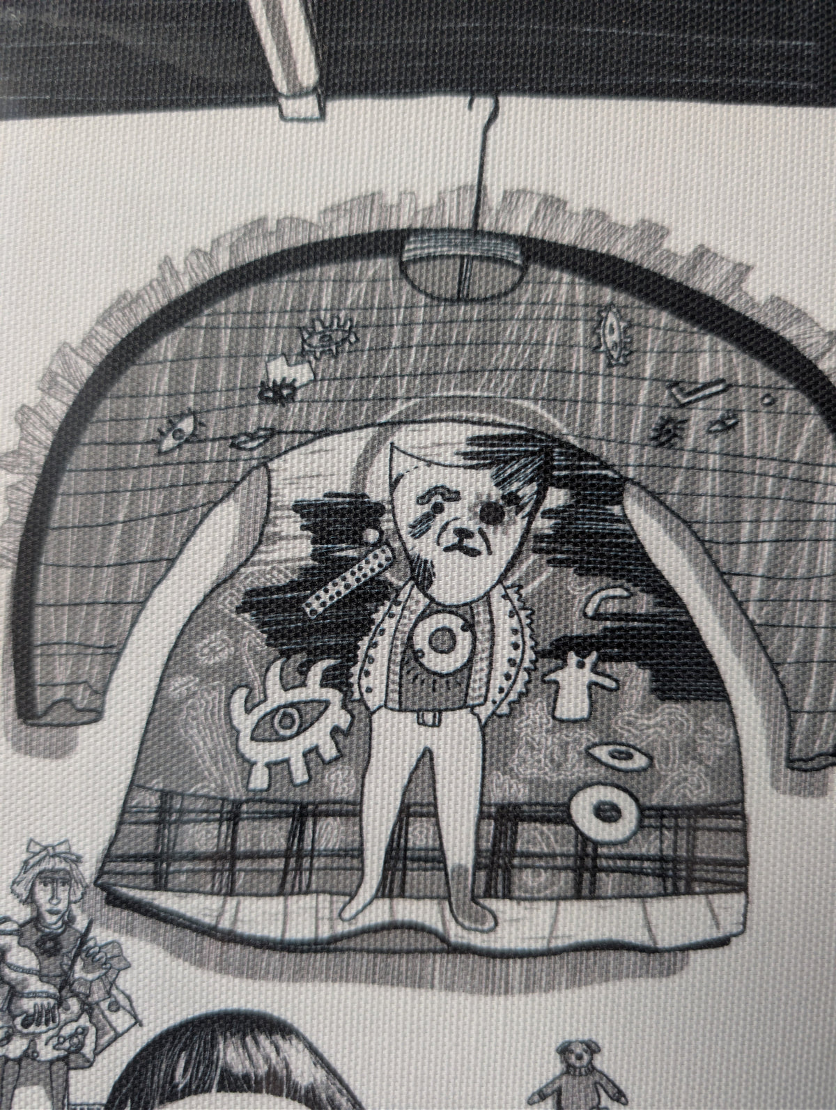Grayson Perry, Reclining Artist, Framed Screen-Printed Textile, photograph 9