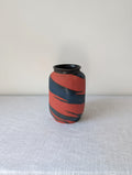 Akaliko Vermilion Zebra Striped Ceramic Vase, photograph 1
