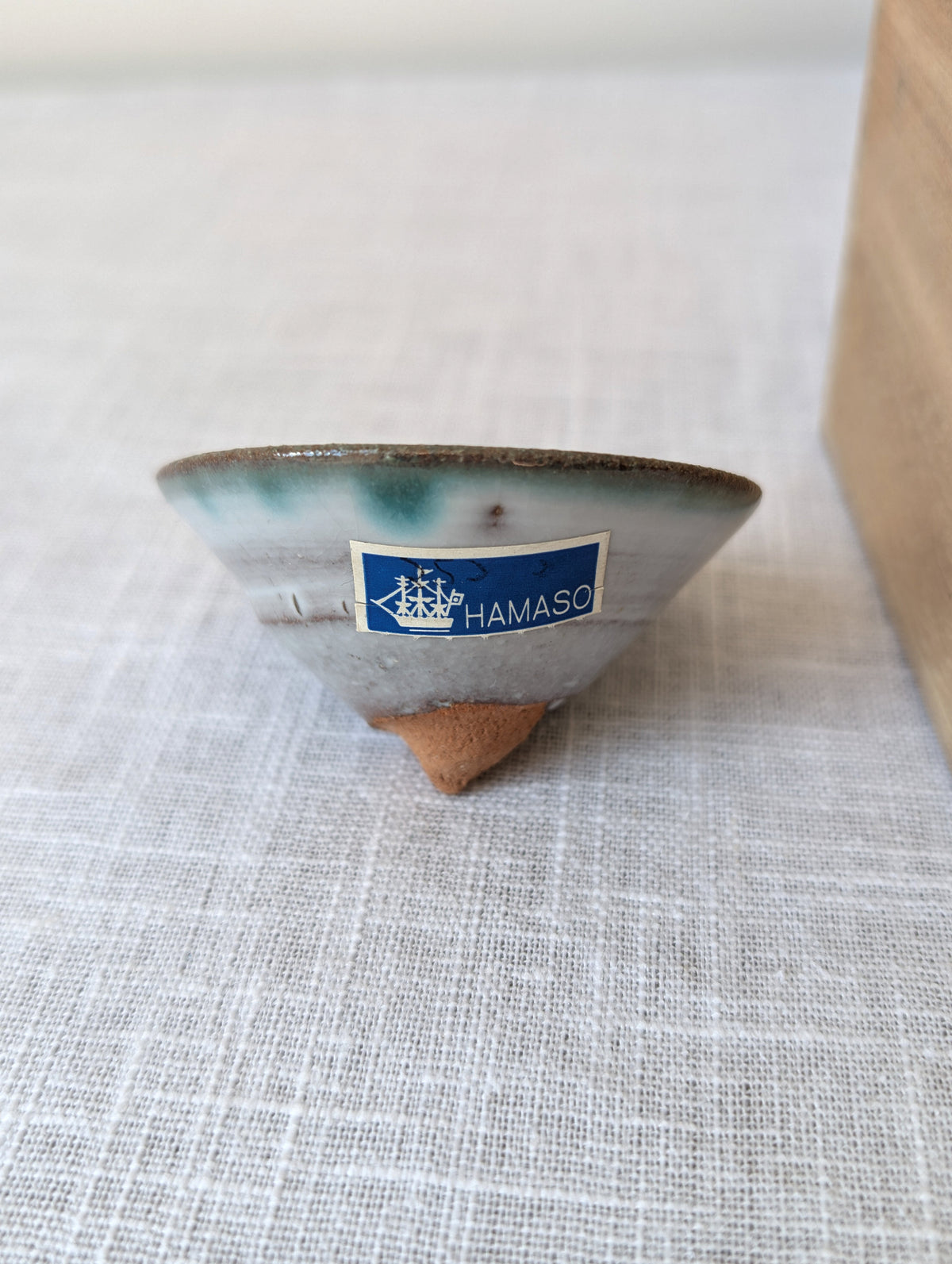 Kiyoshi Yamato, Blue Hagi (Aohagi) Sake Cup with Original Tomobako, photograph 9
