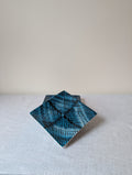 Fabienne Jouvin Paris, Pair of Turquoise Crosshatched Square Ceramic Dishes